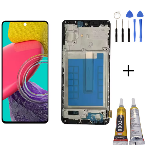 TE Samsung M53 5G M536 Uyumlu Çıtalı Lcd Ekran Servis Montaj Seti