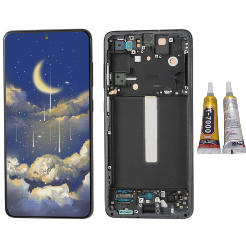 TE Samsung S21FE G990E Uyumlu Çıtalı Lcd Ekran Servis Siyah B7000