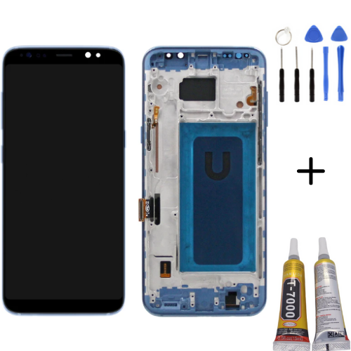 TE Samsung S8 Plus G955F Uyumlu Çıtalı A Kalite Lcd Ekran Mavi