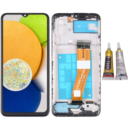 TE Samsung M03 M035 Uyumlu Çıtalı OLED Lcd Ekran + B7000