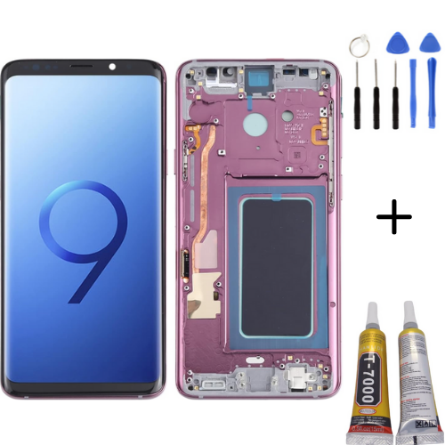 TE Samsung S9 Plus G965 Uyumlu Çıtalı Lcd Ekran Rose + Montaj Kiti