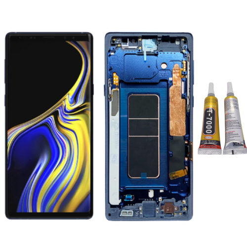 TE Samsung Note 9 N960 Uyumlu Çıtalı A Kalite Lcd Ekran Mavi 