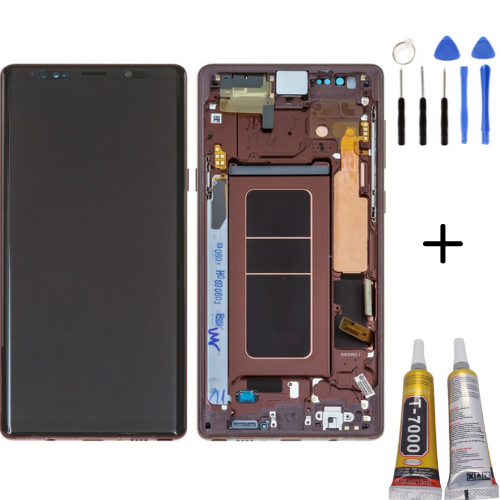 TE Samsung Note 9 N960 Uyumlu Çıtalı A Kalite Lcd Ekran Kırmızı