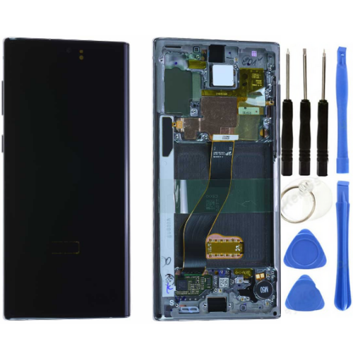 TE Samsung Note 10 N970 Uyumlu Çıtalı Servis Lcd Ekran Mavi
