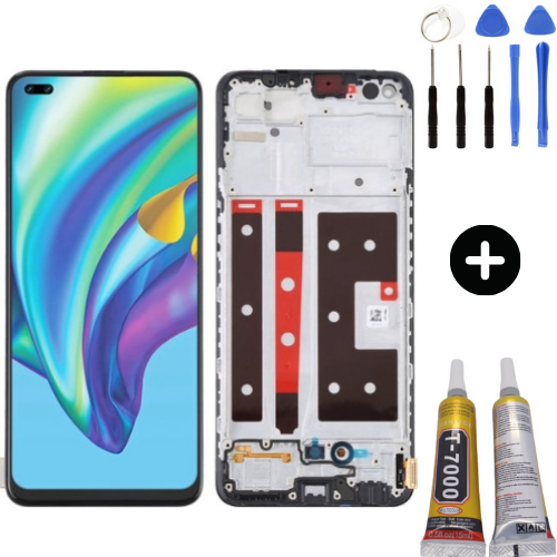 TE Oppo Reno 4 Lite Çıtalı Servis Lcd Dokunmatik Ekran + Montaj Seti