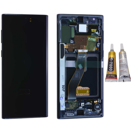 TE Samsung Note 10 N970 Uyumlu Çıtalı A Kalite Lcd Ekran Siyah 