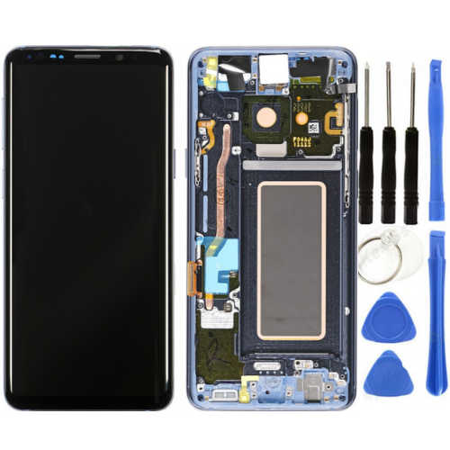 TE Samsung S9 G960F Uyumlu Çıtalı A Kalite Lcd Ekran Beyaz 