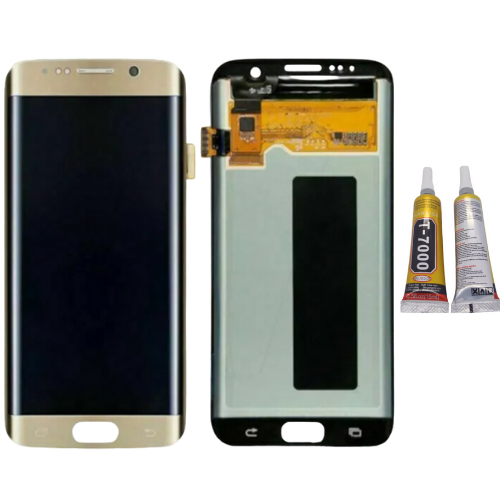TE Samsung S7 Edge G935F Uyumlu A Kalite Lcd Ekran Gold + B7000