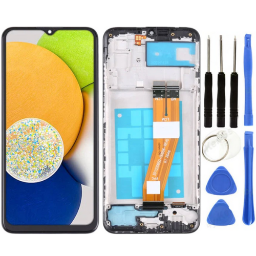 TE Samsung M03 M035 Uyumlu Çıtalı Lcd Ekran Servis + Tamir Seti