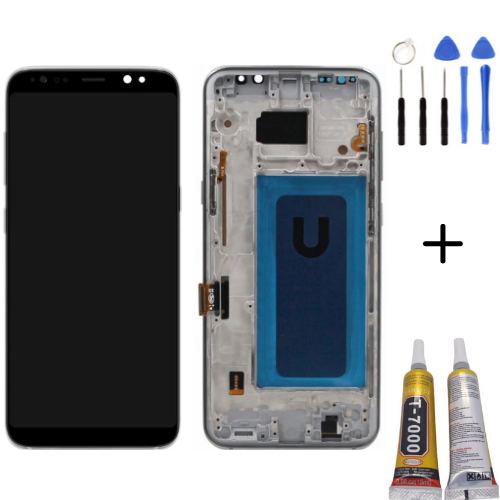 TE Samsung S8 Plus G955F Uyumlu Çıtalı OLED Lcd Ekran Beyaz
