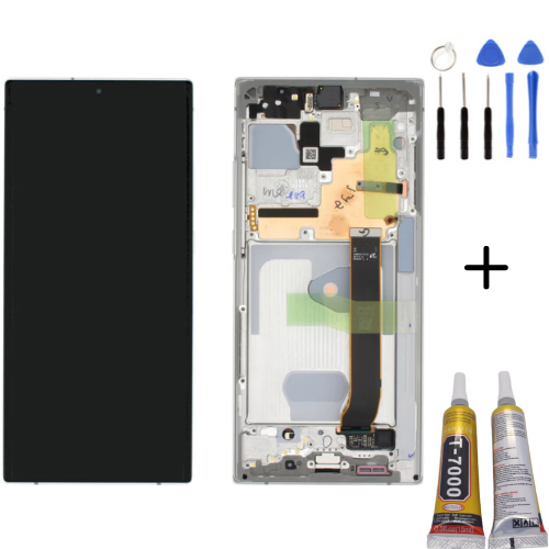 TE Samsung Note 20 Ultra N985 Uyumlu Çıtalı Lcd Ekran Yeşil + Full Set