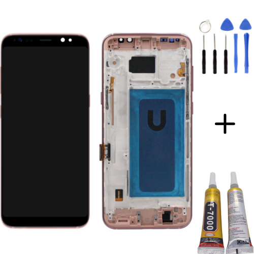 TE Samsung S8 Plus G955F Uyumlu Çıtalı Lcd Ekran Servis Rose