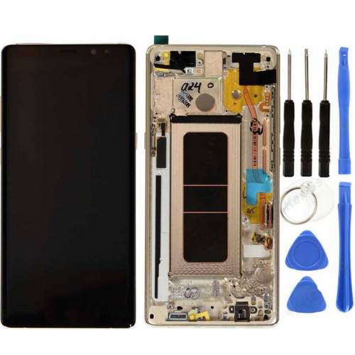 TE Samsung Note 8 N950 Uyumlu Çıtalı Lcd Ekran Servis Gold