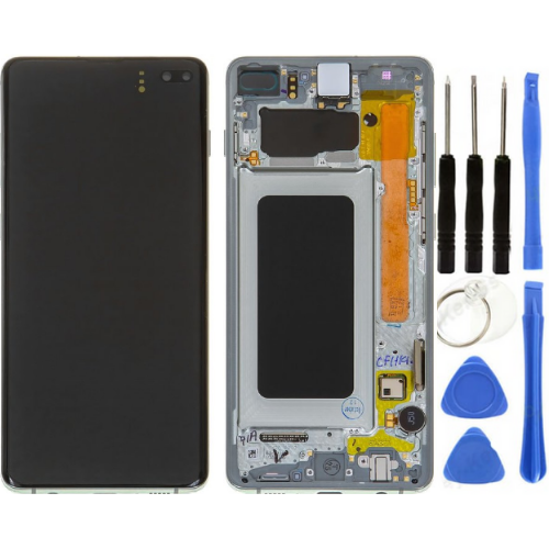TE Samsung S10 Plus G975 Uyumlu Çıtalı Lcd Ekran Servis Yeşil
