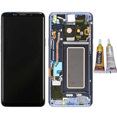 TE Samsung S9 G960F Uyumlu Çıtalı OLED Lcd Ekran Beyaz + B7000