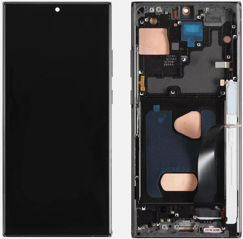 TE Samsung Note 20 Ultra N985 Uyumlu Çıtalı Lcd Ekran Siyah