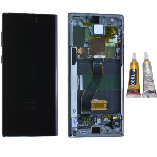 TE Samsung Note 10 N970 Uyumlu Çıtalı OLED Lcd Ekran Mavi 