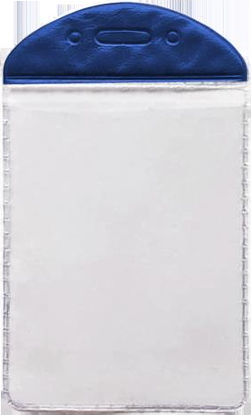 PVC KART POSETLERİ (DİKEY) MAVİ SERİTLİ 100'LÜ PAKET