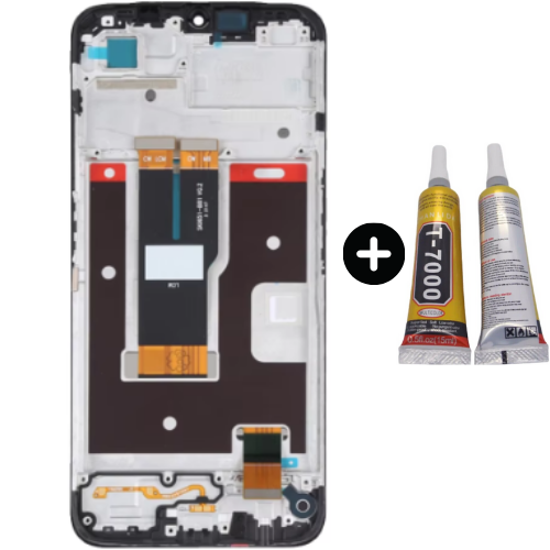Realme C31 Uyumlu Çıtalı HK Lcd Ekran Dokunmatik + B7000