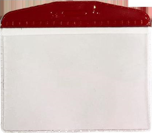 PVC KART POSETLERİ (OVAL) KIRMIZI SERİTLİ 100'LÜ PAKET