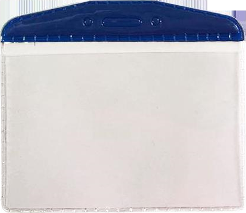 PVC KART POSETLERİ (OVAL) MAVİ SERİTLİ    100'LÜ PAKET