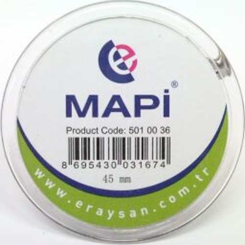 ŞEFFAF İĞNELİ İSİMLİK (YUVARLAK) K06 45X45 25Lİ PAKET