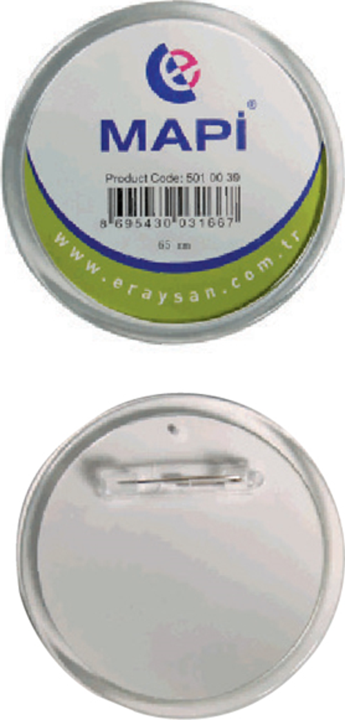 ŞEFFAF İĞNELİ İSİMLİK (YUVARLAK) K08 57X57 25Lİ PAKET