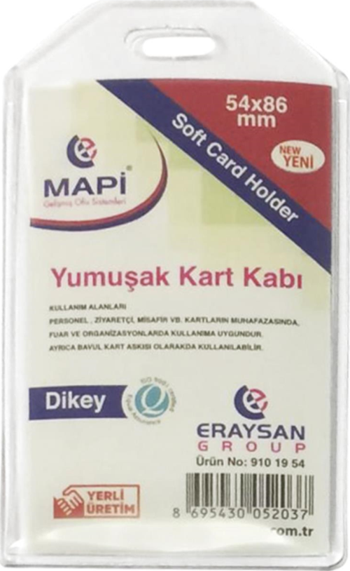 YUMUŞAK KART KABI 55X85MM DİKEY 50'Lİ -YERLİ