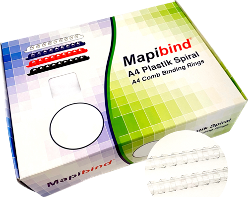 BİND 20MM PLASTİK SPİRAL ŞEFFAF   100 AD.