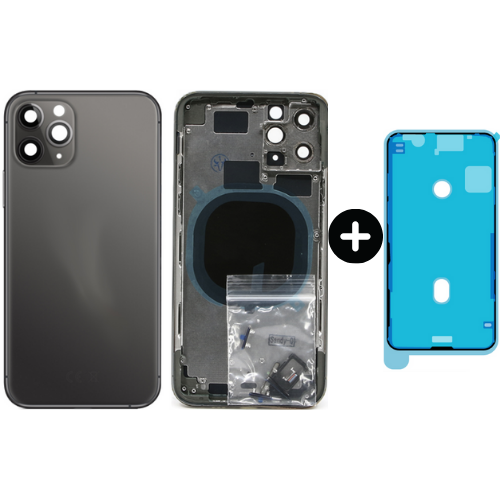 iPhone 11 Pro Uyumlu Boş Kasa Siyah + Sıvı Ve Toz Bandı
