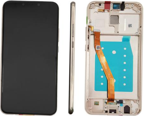 TE Huawei Mate 20 Lite Uyumlu Çıtalı HK Lcd Ekran Dokunmatik Gold