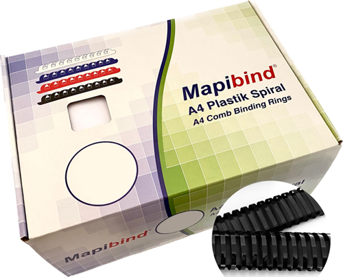 BİND 45MM PLASTİK SPİRAL SİYAH   50 AD