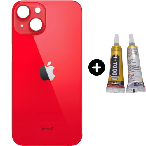  iPhone 14 Uyumlu Arka Pil Batarya Kapak Kırmızı + B7000