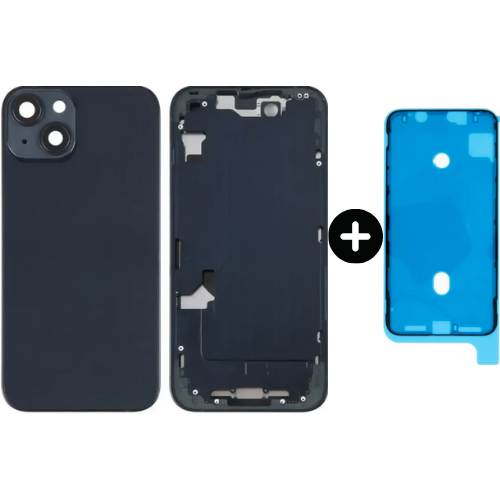 iPhone 14 Uyumlu Boş Kasa Siyah + Sıvı Ve Toz Bandı