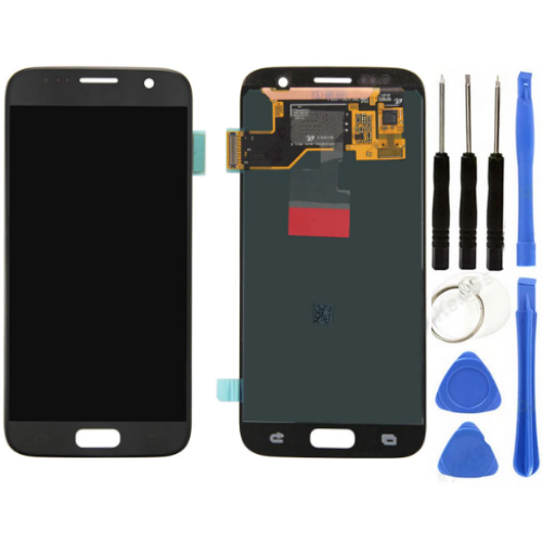 TE Samsung S7 G930F Uyumlu A Kalite Lcd Ekran Siyah + Tamir Seti