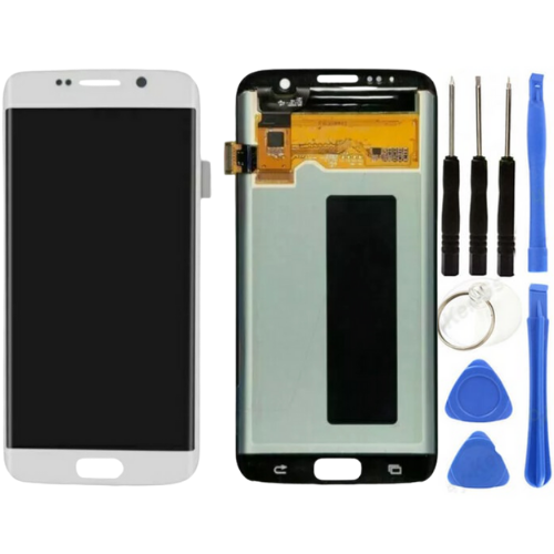 TE Samsung S7 Edge G935F Uyumlu Lcd Ekran Servis Beyaz Tamir Seti