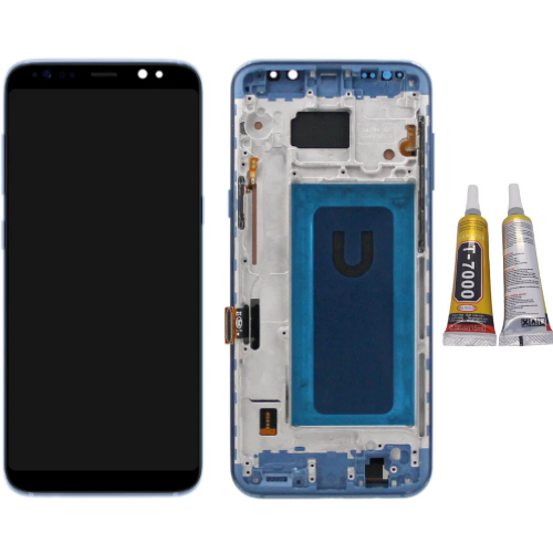 TE Samsung S8 Plus G955F Uyumlu Çıtalı A Kalite Lcd Ekran Mavi
