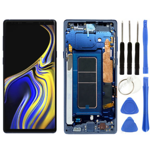 TE Samsung Note 9 N960 Uyumlu Çıtalı Lcd Ekran Servis Mavi