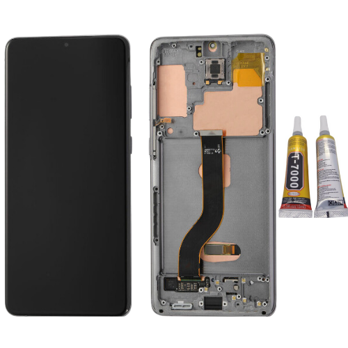 TE Samsung S20 Plus G985 Uyumlu Çıtalı Lcd Ekran Silver + B7000