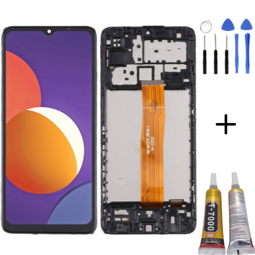 TE Samsung M12 M127 Uyumlu Çıtalı OLED Lcd Ekran + Montaj Kiti