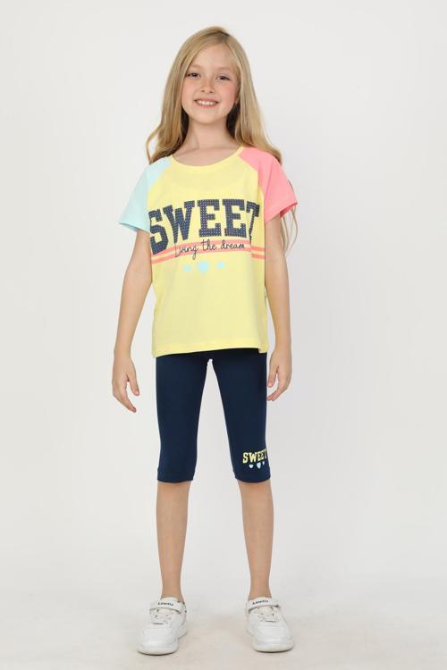 KIZ ÇOCUK SWEET BASKILI REGLAN KOL TAYTLI TAKIM - 23400