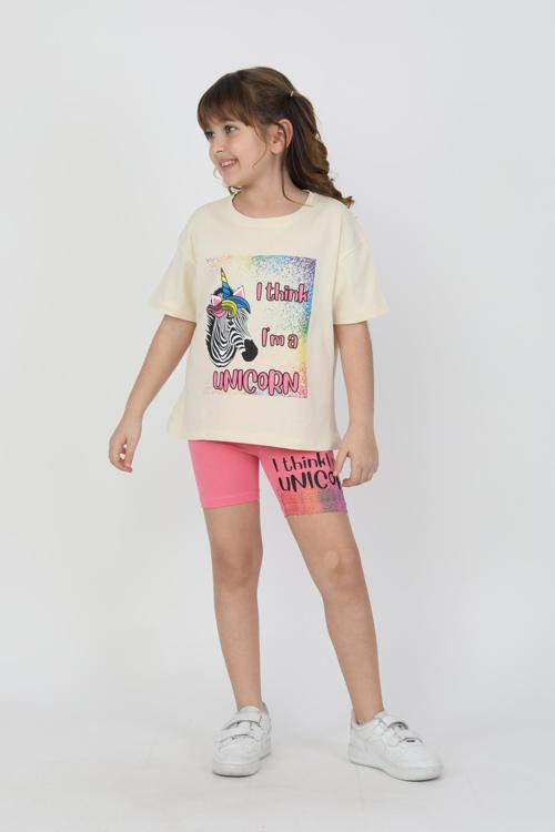 I Thing  Unicorn Baskılı Kız Çocuk Takım 6534-1