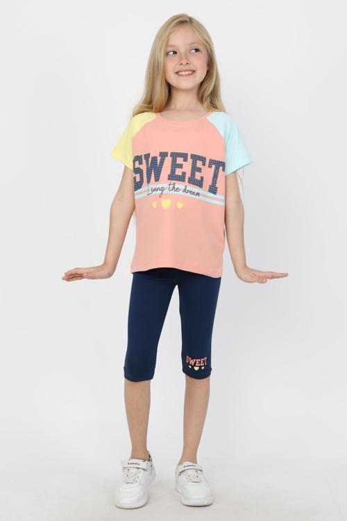 KIZ ÇOCUK SWEET BASKILI REGLAN KOL TAYTLI TAKIM - 23400