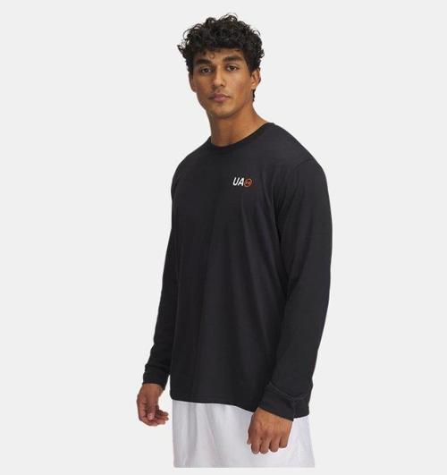 UA M WORKWEAR LOGO LS Erkek Uzun Kollu T-Shirt