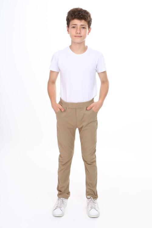 Erkek Çocuk Okul Pantolonu Kaşkorseli Beli Lastikli 8431-8331
