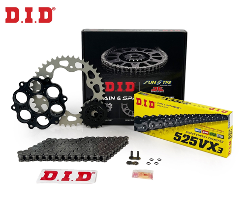 ZİNCİR DİŞLİ SETİ DUCATI MONSTER 1100 ABS (1100 cc)  (2010-2011) / DUCATI / MONSTER ABS / 1100cc / ZİNCİR: DID-525VX3 (Ç