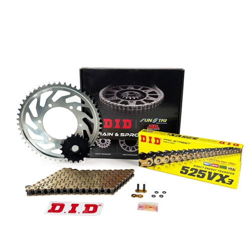 ZİNCİR DİŞLİ SETİ DUCATI PANIGALE (1199 cc) (2012-2015) / DUCATI / PANIGALE / 1199cc / ZİNCİR: DID-525VX3 (Gold)-104 / Ö