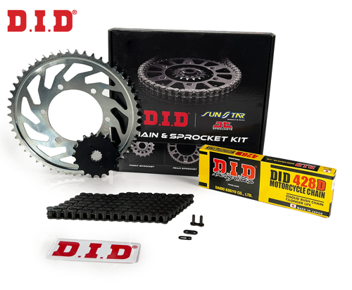 ZİNCİR DİŞLİ SETİ HONDA CB 125 F (125 cc)  (2015-2020) / HONDA / CB 125 F / 125cc / ZİNCİR: DID-428D (Çelik)-122 / ÖN Dİ
