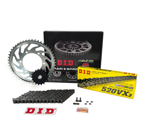 ZİNCİR DİŞLİ SETİ DUCATI MONSTER (600 cc) (2000-2001) / DUCATI / MONSTER / 600cc / ZİNCİR: DID-520VX3 (Çelik)-102 / ÖN D