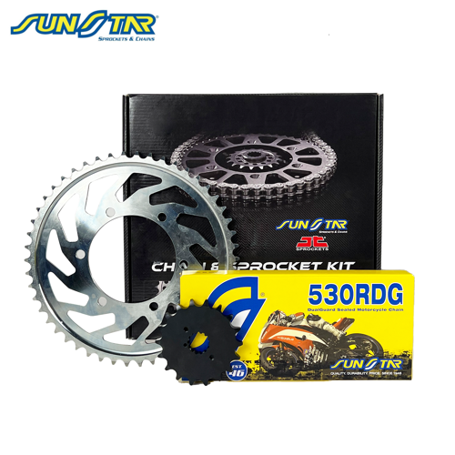 ZİNCİR DİŞLİ SETİ SUZUKI GSX F (600 cc)  (1998-2006) / SUZUKI / GSX F / 600cc / ZİNCİR: SUNSTAR 530RDG (Çelik)-118 / ÖN-